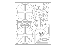 線切3D-摩天輪,線切割圖紙免費下載