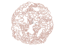 線切割2D-雙龍吐珠,線切割圖紙免費下載