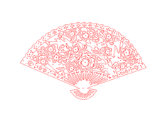線切割2D-梅花扇子,線切割圖紙免費下載