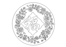 線切割2D-菱形福,線切割圖紙免費下載