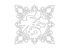 線切割2D-福字,線切割圖紙免費下載