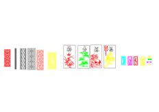 線切割2D-多款屏風1,線切割圖紙免費下載