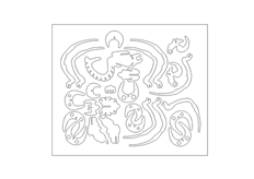 線切割3D-昆蟲1,線切割圖紙免費下載