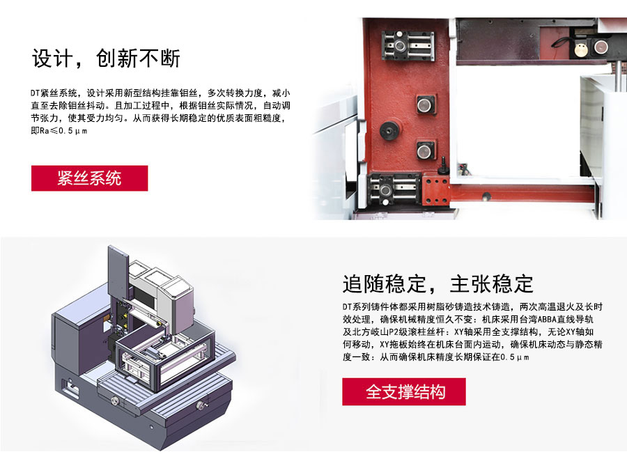 DT320精密中走絲機床細節